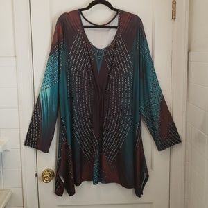 Black/teal long tunic  by Simply Aster